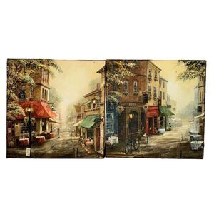 2 Ruane Manning Charlie's Cafe Canvas Art Print 12x12